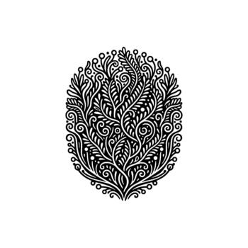 intrincado floral guirnalda exhibiendo entretejido ramas y delicado hoja patrones dentro un circular emblema representando natural crecimiento y holístico bienestar conceptos vector