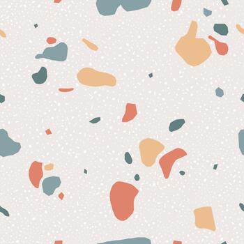 terrazo sin costura modelo con resumen vistoso formas antecedentes vector