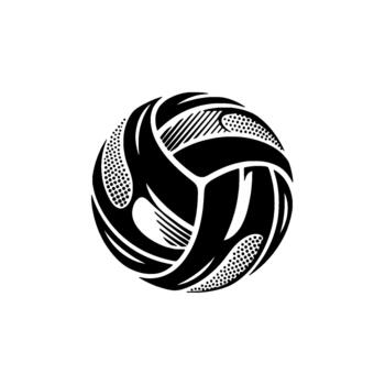 Volcanic sphere emblem showcasing layered magma flows and a central crater rendered in a dynamic stylized for geological illustration concepts vector