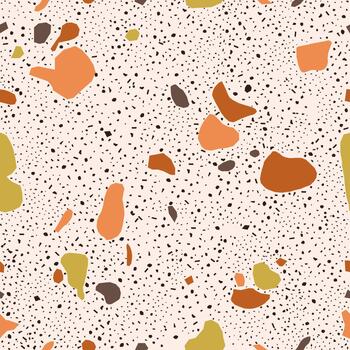 terrazo sin costura modelo con resumen de colores formas vector