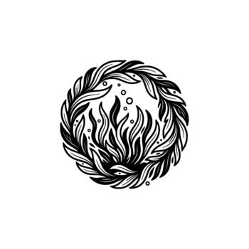 Intricate laurel wreath symbol featuring stylized avian forms within a circular representing victory and timeless heritage concepts vector
