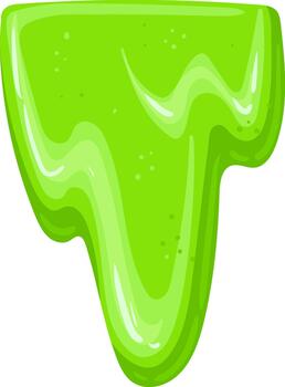 Green slime dripping liquid creating a sticky texture vector