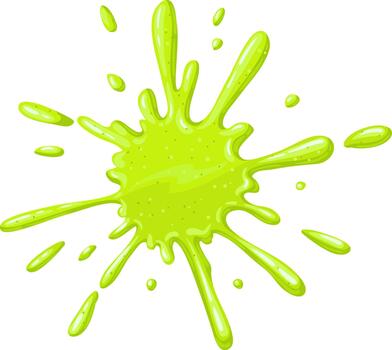 Green slime splat creating an abstract liquid design vector
