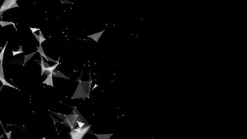 astratto Rete connessione con raggiante Linee e particelle video