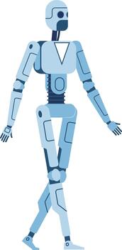 humanoide robot caminando representando artificial inteligencia evolución vector