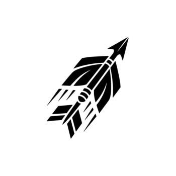 dinámica punta de flecha emblema exhibiendo simplificado vuelo y adelante impulso representando innovación y estratégico avance en industrial vector