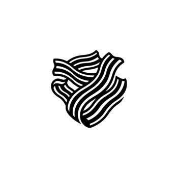 Abstract wave emblem depicting dynamic currents and flowing forms in a stylized overlapping for fluid dynamics and innovation concepts vector