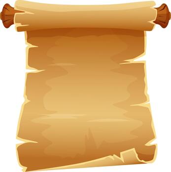 Old parchment scroll with blank copy space vector