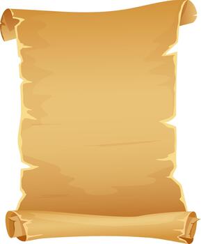 Old empty paper scroll for writing ancient message vector