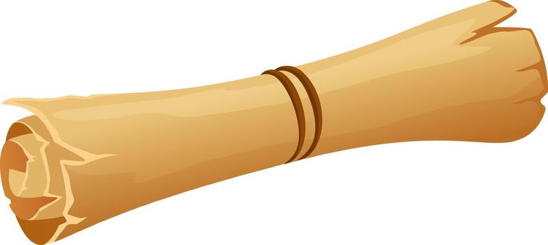 Ancient paper scroll document knowledge message vector