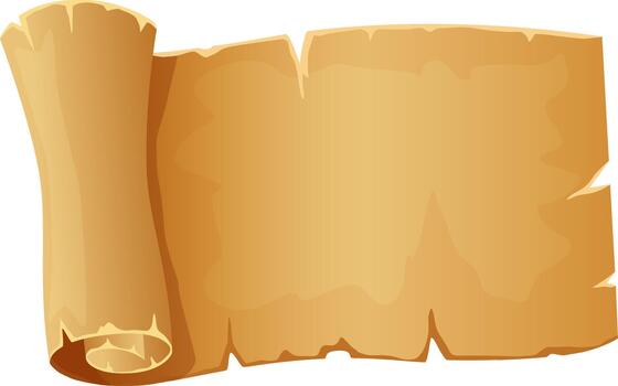 Old paper scroll unraveling with space for text vector