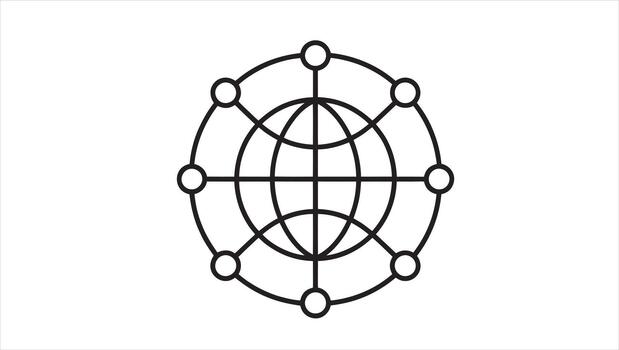 Global network connection icon graphic design for digital use vector