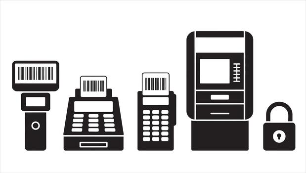 pago dispositivo red seguridad ilustración vector