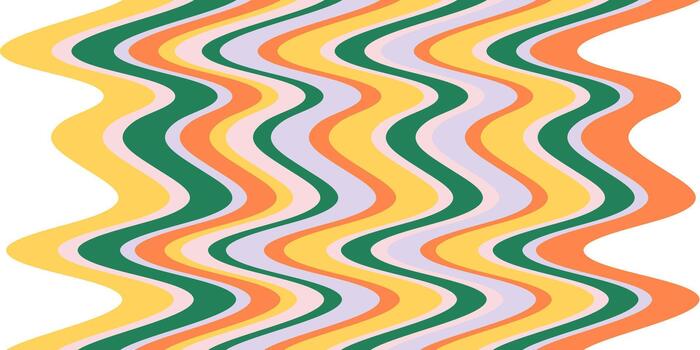 raya arco iris maravilloso zigzag ola antecedentes con retro ambiente vector