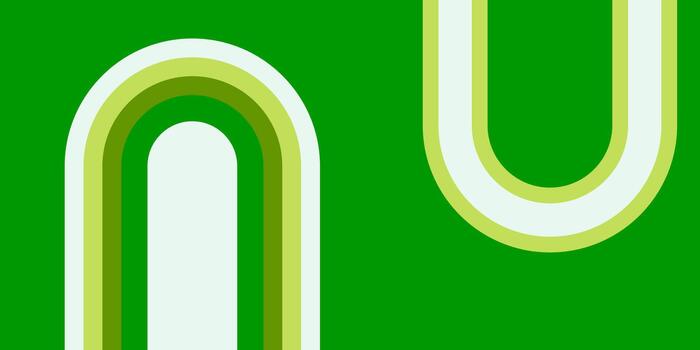 raya arco iris maravilloso en capas ola antecedentes en calentar retro paleta vector