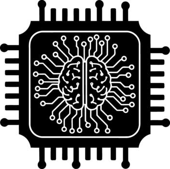 resumen tecnología cerebro icono artificial inteligencia circuito diseño vector