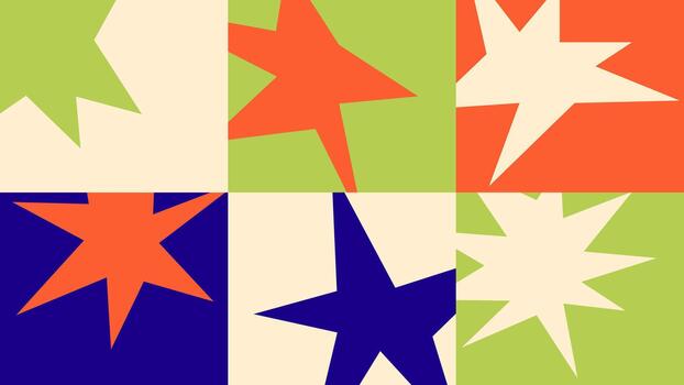 resumen Starburst antecedentes con negrita geométrico formas retro inspirado modelo para carteles, embalaje, textiles y digital diseño. vector