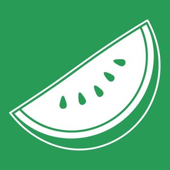 Outline Slice Watermelon Green fruit food vector