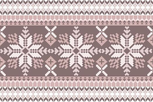 un mínimo floral píxel Arte modelo con un hecho a mano mirar. repitiendo geométrico motivos en píxel estilo, Perfecto para étnico textil huellas dactilares vector