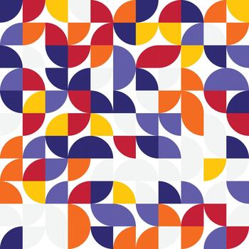 vibrante vistoso geométrico modelo con dinámica formas y negrita colores vector