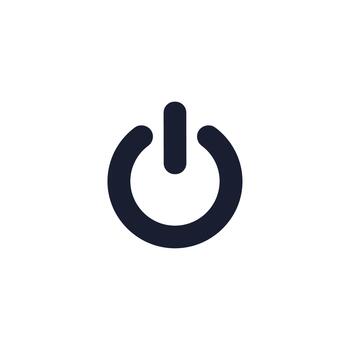 sencillo plano línea estilo poder botón símbolo ui elemento icono vector