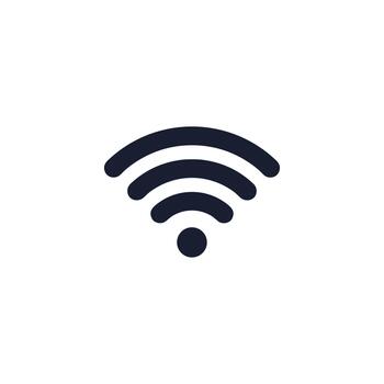 Simple Line Style Wifi Signal Indicator Internet Connection Icon vector