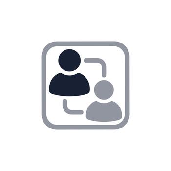 moderno plano diseño usuario conexión trabajo en equipo relación administración icono vector