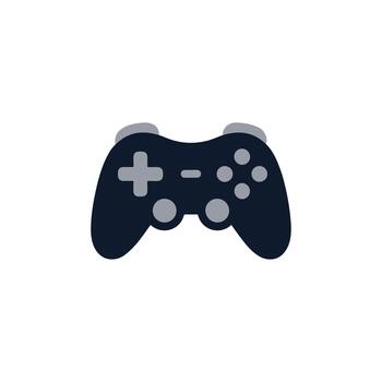 Simple Flat Joystick Controller Gamepad Device Entertainment Icon vector
