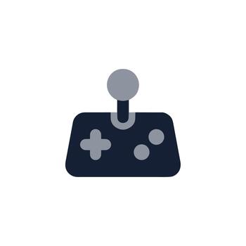Simple Flat Style Dark Gamepad Controller Device Technology Icon vector