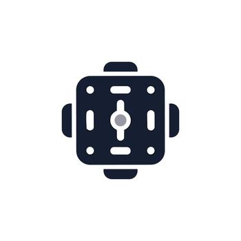 minimalista estilo cuadrado seguridad cámara vigilancia sistema tecnología icono vector