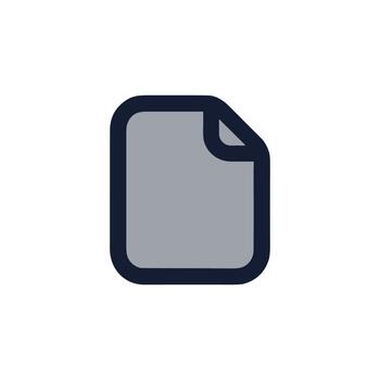 redondeado línea documento icono, minimalista archivo papel gráfico elemento vector