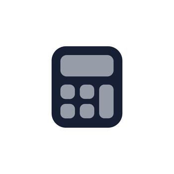 Modern Line Calculator Icon Design Showing Financial And Mathematical Accounting vector