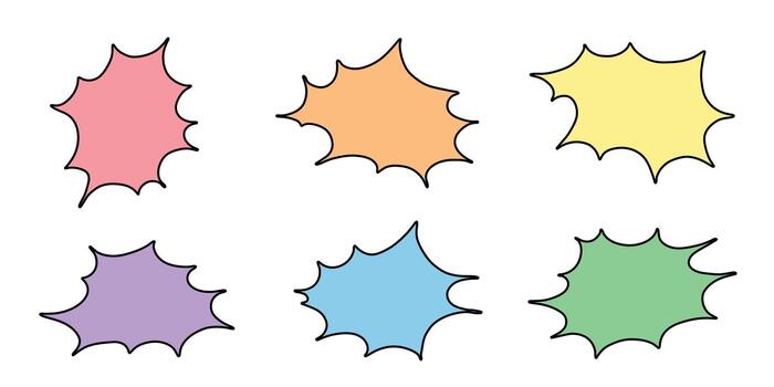 Set of hand drawn speech bubble Blank empty message box Textbox frame for banners, price tags, stickers, design talk frame idea vector