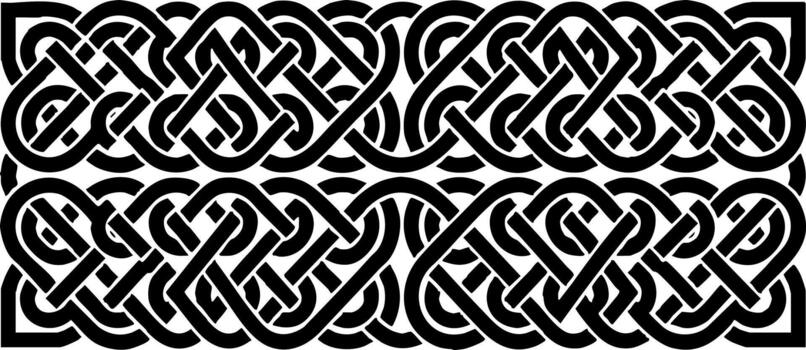 Seamless Celtic Knot Pattern Border Abstract Design Element vector