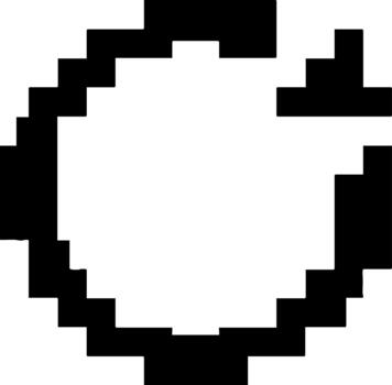 Minimalist Digital Interface Pixel Circle Icon vector