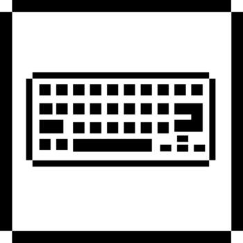 Minimalist Pixel Art Computer Keyboard Icon Illustration vector