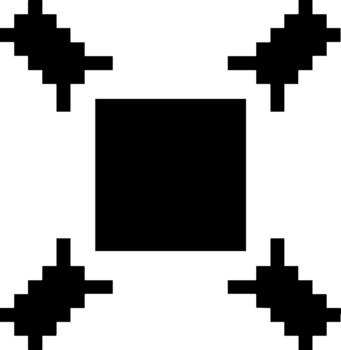 sencillo simétrico negro geométrico resumen gráfico elemento vector