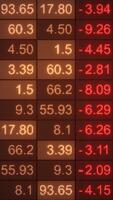 Looping 3D render of financial ticker matrix with numeric rows and losses color coded in red on digital display for business, investment, and fintech content. video