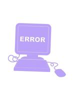 jiggle e pausa animazione di illustrazione di un' computer errore icona video