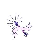 starburst effekt animering av skrolla baner med tatuering stil gammal flinta dricks pil video