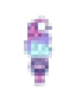 pixelisera effekt animering av Lycklig tecknad serie trollkarl med stack av ny böcker video