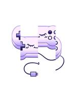 scissione movimento animazione di pendenza ombroso cartone animato di un' gioco controllore video