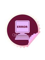 spinning rörelse animering av dator fel illustration cirkulär peeling klistermärke i ljus glöd Färg video