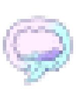 pixelizar efecto animación de lluvia nube con habla burbuja en suave degradado estilo video