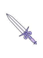 mutevole colore animazione di Immagine di un' pugnale design video