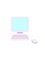 delning effekt animering av dator med mus och tangentbord video