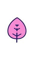 horizontalmente vibrante animación de sencillo hoja diseño elemento video