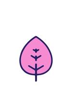 stiga och flyta animering av enkel blad design element video