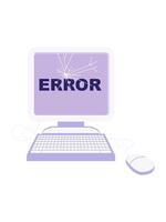 mutevole colore animazione di un' rotto computer grafico illustrazione icona video