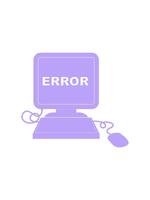 Filatura movimento animazione di illustrazione di un' computer errore icona video